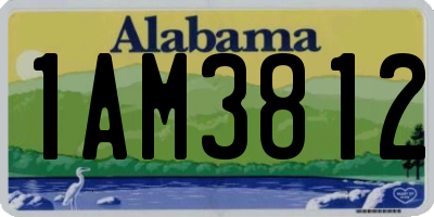 AL license plate 1AM3812