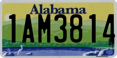 AL license plate 1AM3814