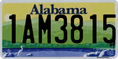 AL license plate 1AM3815