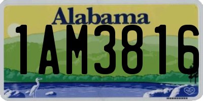 AL license plate 1AM3816