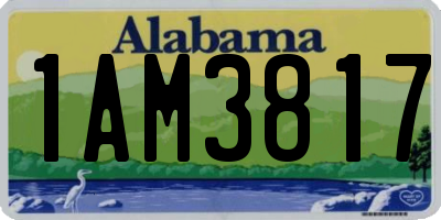 AL license plate 1AM3817