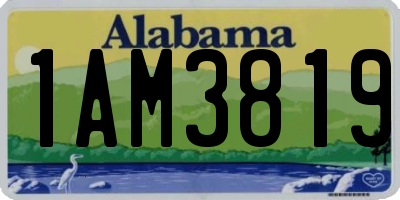 AL license plate 1AM3819