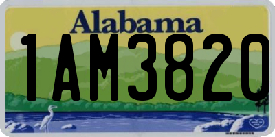 AL license plate 1AM3820