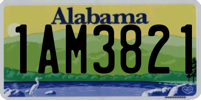 AL license plate 1AM3821