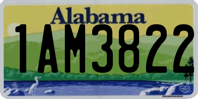 AL license plate 1AM3822