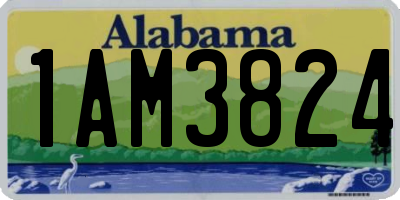 AL license plate 1AM3824