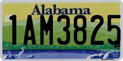 AL license plate 1AM3825