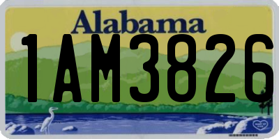 AL license plate 1AM3826