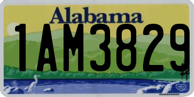 AL license plate 1AM3829