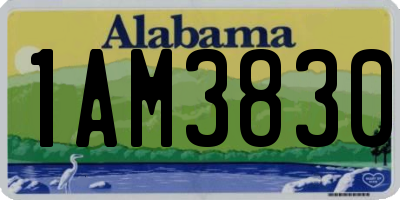 AL license plate 1AM3830