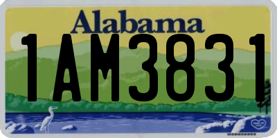 AL license plate 1AM3831