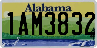 AL license plate 1AM3832