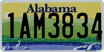 AL license plate 1AM3834