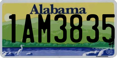 AL license plate 1AM3835