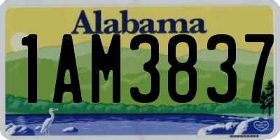 AL license plate 1AM3837