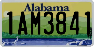 AL license plate 1AM3841