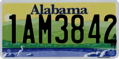 AL license plate 1AM3842