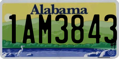 AL license plate 1AM3843