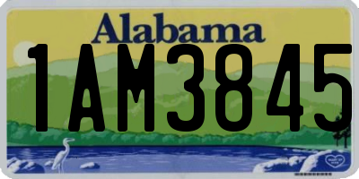AL license plate 1AM3845