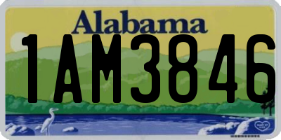 AL license plate 1AM3846
