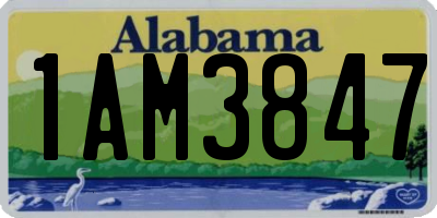 AL license plate 1AM3847