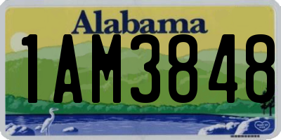 AL license plate 1AM3848