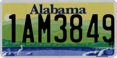 AL license plate 1AM3849