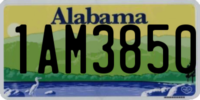 AL license plate 1AM3850