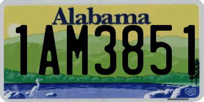 AL license plate 1AM3851