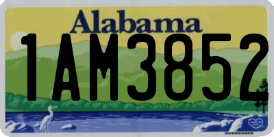 AL license plate 1AM3852