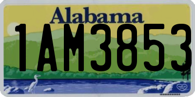AL license plate 1AM3853