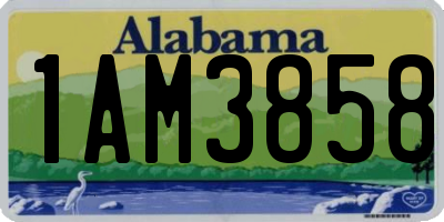 AL license plate 1AM3858