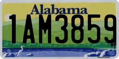 AL license plate 1AM3859