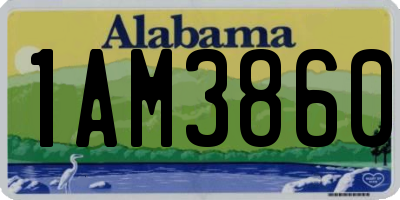 AL license plate 1AM3860