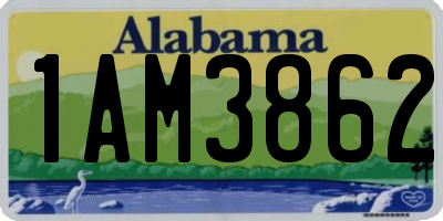 AL license plate 1AM3862