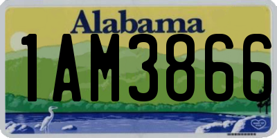 AL license plate 1AM3866