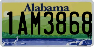 AL license plate 1AM3868