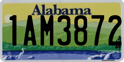 AL license plate 1AM3872