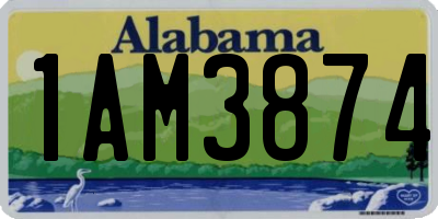 AL license plate 1AM3874