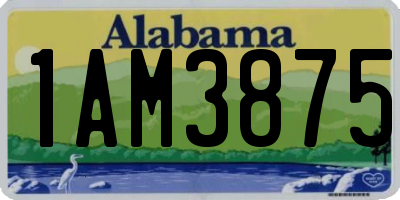 AL license plate 1AM3875