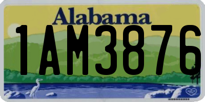 AL license plate 1AM3876