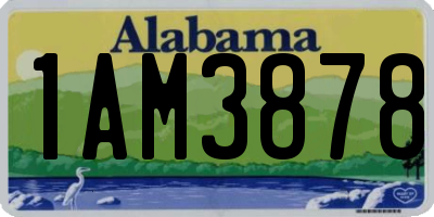 AL license plate 1AM3878