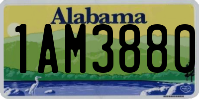 AL license plate 1AM3880