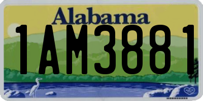 AL license plate 1AM3881