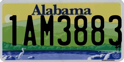 AL license plate 1AM3883