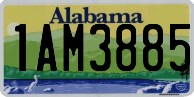 AL license plate 1AM3885