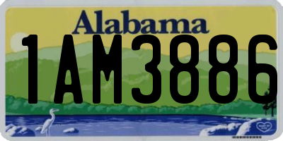 AL license plate 1AM3886