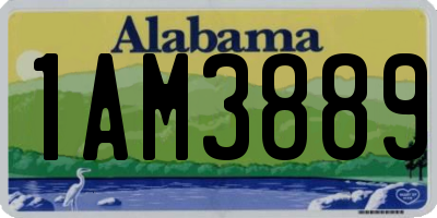 AL license plate 1AM3889
