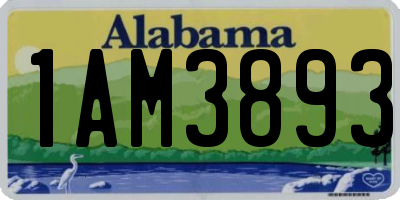 AL license plate 1AM3893