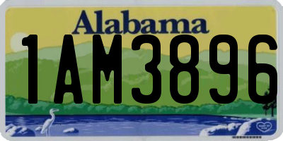 AL license plate 1AM3896